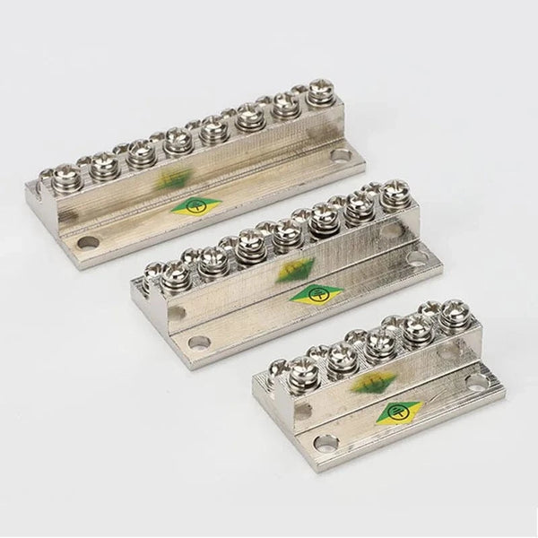 Conversions Tech Double layer Terminal Block JDG-6/8/10/12Hole Land Row Zero Line Terminal Row Brass Power Distribution Cabinet Screw Connector