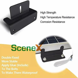 Conversions Tech Easy to Use Solar Mounting Hardware Z-Bracket Sets ForSolar Panel Racking Ideal for Rigid  RV Trailer VanCamper Boat Wall Roof