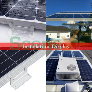 Conversions Tech Easy to Use Solar Mounting Hardware Z-Bracket Sets ForSolar Panel Racking Ideal for Rigid  RV Trailer VanCamper Boat Wall Roof