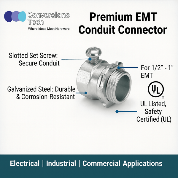 Conversions Tech EMT Set Screw Connector - Zinc 3/4"