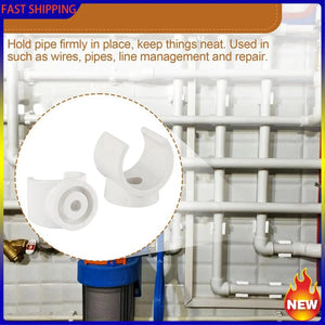 Conversions Tech Especial PEX Clips Pipe Clamp, 100Pcs 1/2 Inch Pipe Clamp For PVC Water Pipes And Tubing Hoses, Plastic U-Shaped Pipe Clamp Tool