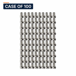 Conversions Tech Coax Accessories Case of 100 ($1.06 ea) F Adapter, Female to Male, 90 Degree | Right Angle for Tight Boxes, 3 GHz | F-90