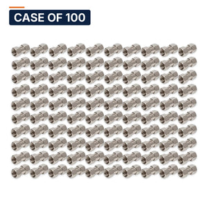 Conversions Tech Coax Accessories Case of 100 ($0.51 ea) F Coupler, Male to Male, 3 GHz | High Return Loss Barrel | F-71