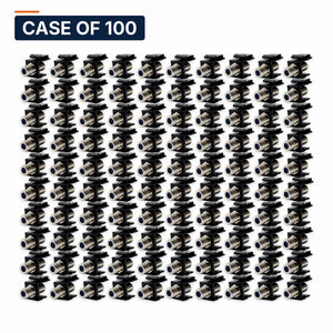 Conversions Tech Keystone Case of 100 ($1.59 ea) F81 Coax Keystone Coupler, Female to Female, Black | 3 GHz, CATV and Antenna | 5100-981