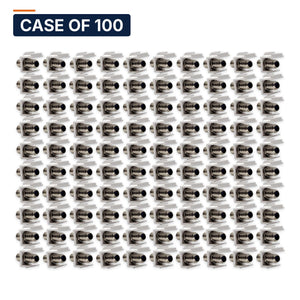 Conversions Tech Keystone Case of 100 ($1.59 ea) F81 Coax Keystone Coupler, Female to Female, White | 3 GHz, CATV and Antenna | 5100-781
