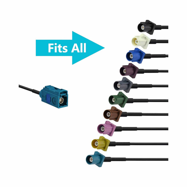 Conversions Technology Fakra Z Female to Z Male Connector - Vehicle Antenna Extension Cable 6 ft