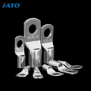 Conversions Tech SC 1.5-5 FATO SC Cable Lug Copper Bolt Tinned Compression Round Ring Tubular Cable Electrical Wire Crimp Cable Lug Connectors Terminals