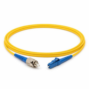Conversions Tech Fiber Optic FC/UPC to LC/UPC Fiber Patch Cable | Single-Mode Simplex 9/125 OS2