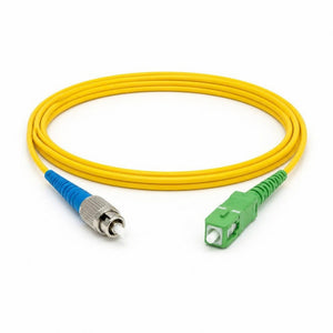 Conversions Tech Fiber Optic 1 m FC/UPC to SC/APC Fiber Patch Cable | Single-Mode Simplex 9/125 OS2