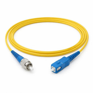 Conversions Tech Fiber Optic 1 m FC/UPC to SC/UPC Fiber Patch Cable | Single-Mode Simplex 9/125 OS2