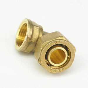Conversions Tech Fit PEX-AL-PEX Tube I.DxO.D 12x16mm 14x18mm 16x20mm 20x25mm 26x32mm- 1/2" 3/4" 1" BSP Female Elbow Brass Pipe Fitting