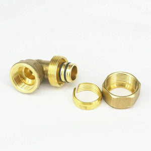 Conversions Tech Fit PEX-AL-PEX Tube I.DxO.D 12x16mm 14x18mm 16x20mm 20x25mm 26x32mm- 1/2" 3/4" 1" BSP Female Elbow Brass Pipe Fitting
