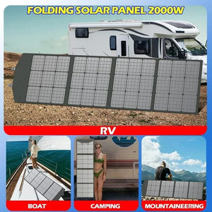 Conversions Tech Flexible, Foldable, High Efficiency Solar Panel, Travel & Phone & Boat, Portable 12V 2000w 1500w 1000w 500w Solar Panel Kit