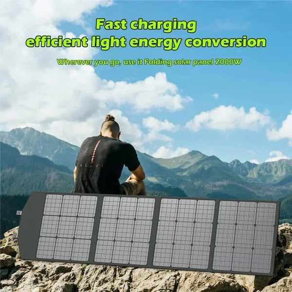 Conversions Tech Flexible, Foldable, High Efficiency Solar Panel, Travel & Phone & Boat, Portable 12V 2000w 1500w 1000w 500w Solar Panel Kit