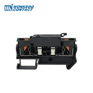 Conversions Tech PTC4-HESI Black / With 10A fuse Fush Terminal Block 10Pcs PTC4-HESI Disconnect Lever Push-in Connector Din Mount With 5x20mm 0.5A-10A Fuse PTC 4-HESI