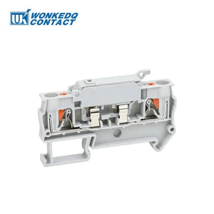 Conversions Tech Fush Terminal Block 10Pcs PTC4-HESI Disconnect Lever Push-in Connector Din Mount With 5x20mm 0.5A-10A Fuse PTC 4-HESI