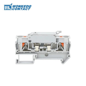 Conversions Tech PTC4-HESI Gray / Without fuse Fush Terminal Block 10Pcs PTC4-HESI Disconnect Lever Push-in Connector Din Mount With 5x20mm 0.5A-10A Fuse PTC 4-HESI