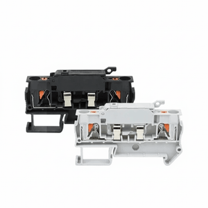 Conversions Tech Fush Terminal Block 10Pcs PTC4-HESI Disconnect Lever Push-in Connector Din Mount With 5x20mm 0.5A-10A Fuse PTC 4-HESI