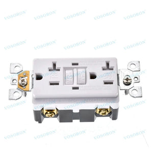 Conversions Tech GFCI Outlet 20 Amp Wall Outlets Duplex Outlet Receptacle with LED Indicator,Self-Test,Weather Resistant,(TR) Tamper Resistant
