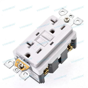 Conversions Tech GFCI Outlet 20 Amp Wall Outlets Duplex Outlet Receptacle with LED Indicator,Self-Test,Weather Resistant,(TR) Tamper Resistant