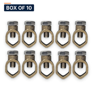 Conversions Tech Electrical Box of 10 ($3.00 ea) Ground Rod Clamp 2 AWG to 10 AWG - 3/8" Stud Size