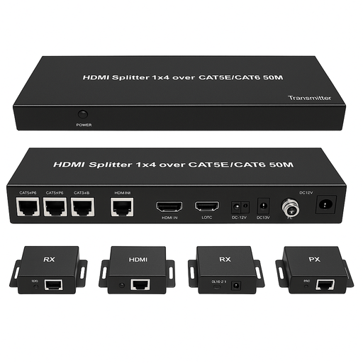 Conversions Technology Audio Video Splitter/Extender HDMI Splitter/Extender  |  1x4 HDMI Splitter Over POE