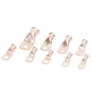 Conversions Tech COPPER Heavy Duty 6 AWG Copper Battery Lugs 5/16 Crimp Terminals with Ring Connectors Automotive Truck Electrical Cable Ends