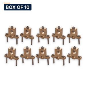 Conversions Tech Box of 10 ($5.29 ea) Heavy-Duty Ground Clamp Conductor Range (4/0 Max) (8 Awg Min) (Rod Size 3/8-1)