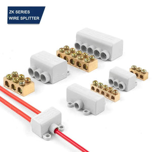 Conversions Tech High Power 1 in multiple out Cable Splicing 60A/400V 1-6mm2 Wire Connector Screw Wiring Terminal Block 80A/1000V 2.5-16mm2