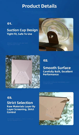 Conversions Tech White High Quality Starlink Mini Suction Cup Mounting Kit for Car Sunroof Windows of RV Vehicle and Boat Starlink Mini Car Mount