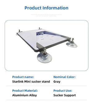 Conversions Tech White High Quality Starlink Mini Suction Cup Mounting Kit for Car Sunroof Windows of RV Vehicle and Boat Starlink Mini Car Mount