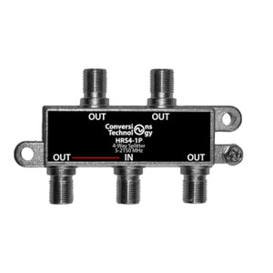 conversions Technology HRS4-1P 4 way Satellite one port power passing splitter