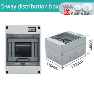 Conversions Tech 80*50*19mm / HT-5WAY HT 2/5/8/12/15/18/24 WAY Series Junction Box PC Plastic Outdoor Electrical IP65 Waterproof Dustproof Distribution Switch Box