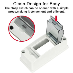 Conversions Tech HT-2 IP65 Waterproof Distribution Breaker Box Panel Installation 2 WAY PC ABS Plastic Outdoor Electrical MCB Solar Junction Box