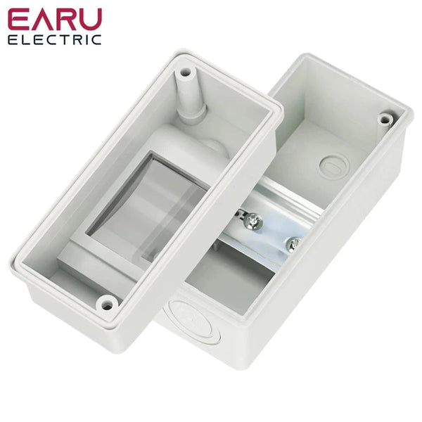 Conversions Tech HT-2 IP65 Waterproof Distribution Breaker Box Panel Installation 2 WAY PC ABS Plastic Outdoor Electrical MCB Solar Junction Box