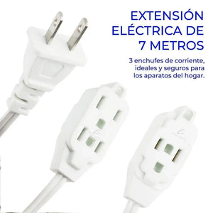 Conversions Tech Indoor Electrical Extension Cord 7M 3 Outlets