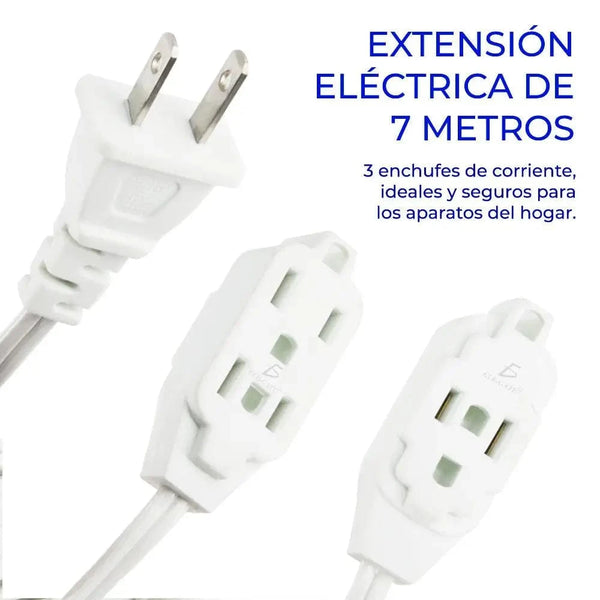 Conversions Tech Indoor Electrical Extension Cord 7M 3 Outlets