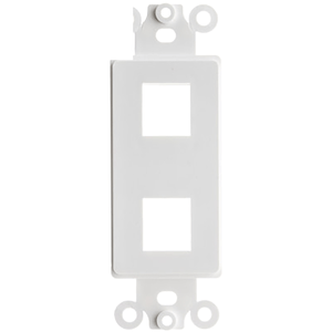 Conversions Tech Keystone Insert for Decorator Plates |  Keystone 2 Keystone Holes; White