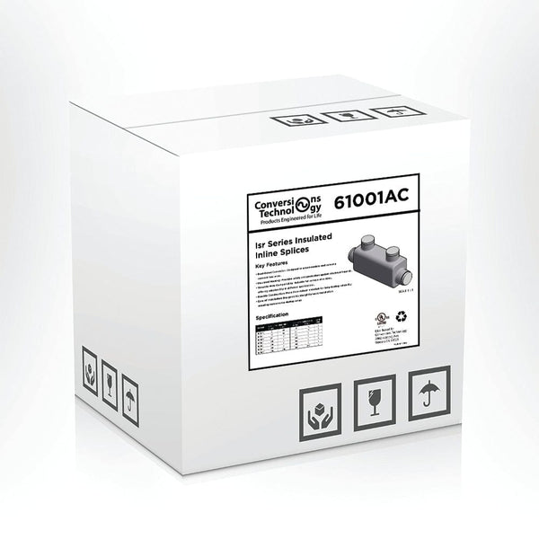 Conversions Technology Insulated Inline Splice 6 AWG - 2/0 AWG  Black UL Listed