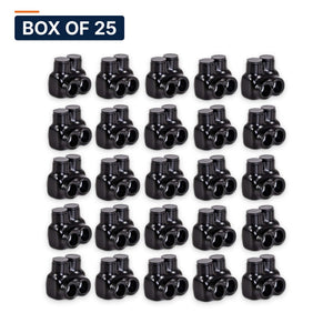 Conversions Tech Electrical Box of 25 ($6.28 ea) Insulated Multi-Tap Connector 2-Port 14–1/0 AWG Single-Side Entry | PBTS-2-1/0 Equivalent