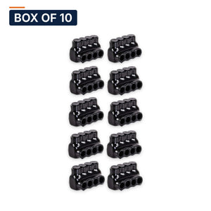 Conversions Tech Electrical Box of 10 ($9.29 ea) Insulated Multi-Tap Connector 4-Port 14–2 AWG Single-Side Entry | Polaris IPL1/0-4 Equivalent