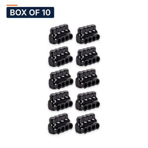 Conversions Tech Electrical Box of 10 ($8.10 ea) Insulated Multi-Tap Connector 4-Port 14–4 AWG Single-Side Entry | Polaris IPL4-4 Equivalent