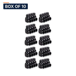 Conversions Tech Electrical Box of 10 ($11.20 ea) Insulated Multi-Tap Connector 4-Port 6–2 AWG Single-Side Entry | Polaris IPL1/0-4 Equivalent