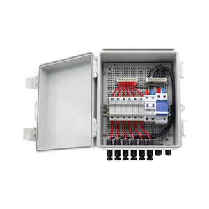 Conversions Technology IP65 Rated 6 in 1 out 6 600V 1000V DC Solar PV Combiner Box