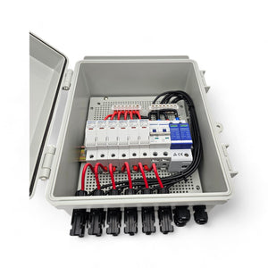 Conversions Technology IP65 Rated 6 in 1 out 6 600V 1000V DC Solar PV Combiner Box