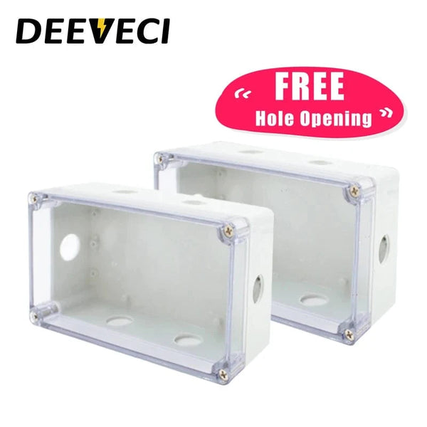 Conversions Tech IP67 Plastic Transparent Waterproof Enclosure Box Electronic Project Outdoor Instrument Electrical Project Box Junction Housing