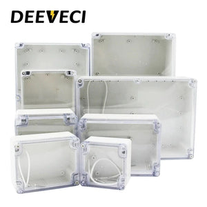Conversions Tech IP67 Plastic Transparent Waterproof Enclosure Box Electronic Project Outdoor Instrument Electrical Project Box Junction Housing