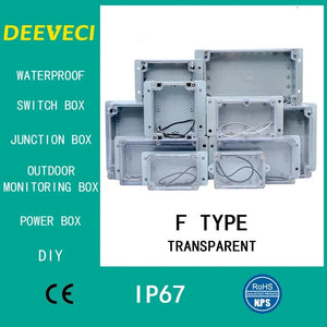 Conversions Tech IP67 Plastic Transparent Waterproof Enclosure Box Electronic Project Outdoor Instrument Electrical Project Box Junction Housing