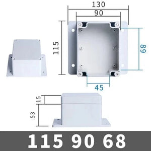 Conversions Tech FE115-90-68 IP67 Waterproof Enclosure Plastic Box Electronic Project Outdoor Instrument Electrical Project Box Junction Housing with ears