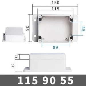 Conversions Tech FE115-90-55 IP67 Waterproof Enclosure Plastic Box Electronic Project Outdoor Instrument Electrical Project Box Junction Housing with ears